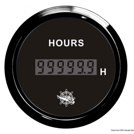 Compteur horaire Ø 57 mm. 12/24 V