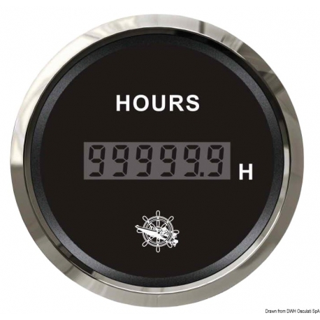 Compteur horaire Ø 57 mm. 12/24 V