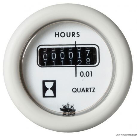 Betriebsstundenzähler Ø 59 mm. 12 V - Wächter