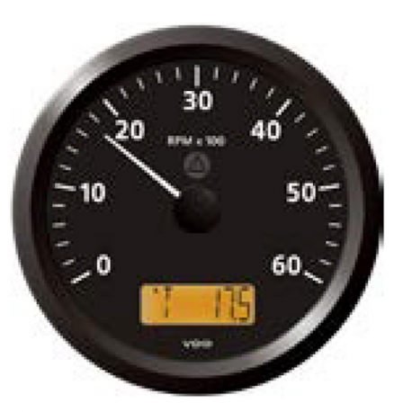 Compte-tours Ø 85 mm. 0-6000 RPM avec compteur horaire - Vdo