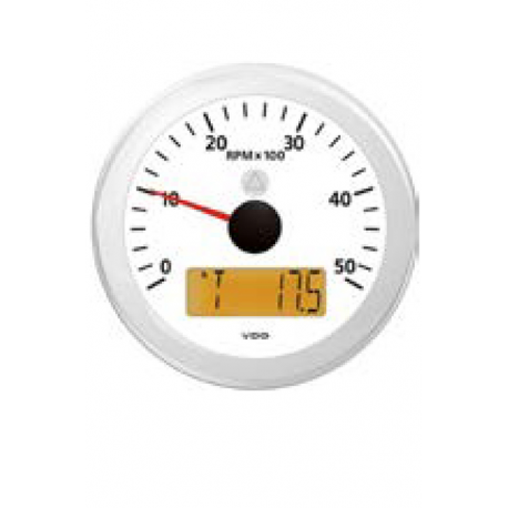 Compte-tours Ø 85 mm. 0-5000 RPM avec compteur horaire - Vdo