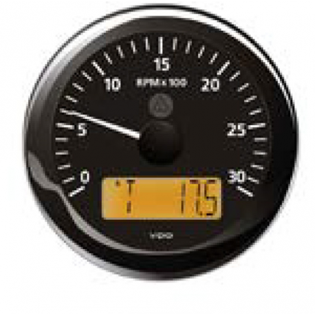 Compte-tours Ø 85 mm. 0-3000 RPM avec compteur horaire - Vdo