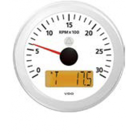 Compte-tours Ø 85 mm. 0-3000 RPM avec compteur horaire - Vdo