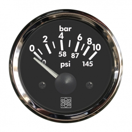 Indicatore pressione olio 0-10 bar Ø 52 mm. 12 V Cromo - San Giorgio Sein