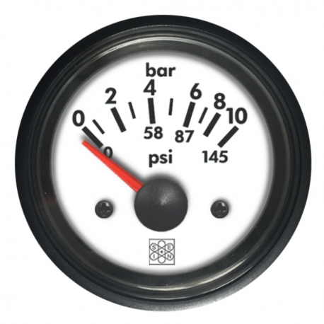 Indicatore pressione olio 0-10 bar Ø 52 mm. 12 V RQ - San Giorgio Sein