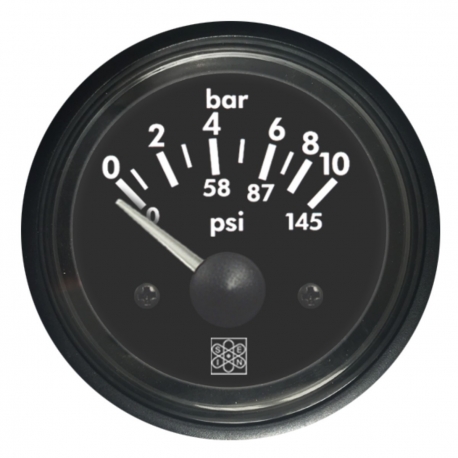 Indicatore pressione olio 0-10 bar Ø 52 mm. 12 V RQ - San Giorgio Sein