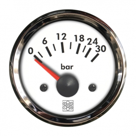 Indicatore pressione olio 0-24 bar Ø 52 mm. 12 V Cromo - San Giorgio Sein