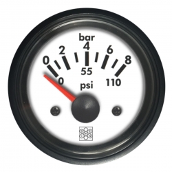 Indicateur de pression d'huile 0-8 bar Ø 52 mm. 12 V RQ - San Giorgio Sein