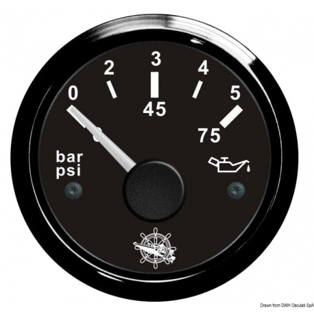 Öldruckanzeige 0-5 bar Ø 57 mm. 12/24 V