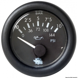Oliedrukmeter 0-10 bar Ø 59 mm. 12 V - Guardian