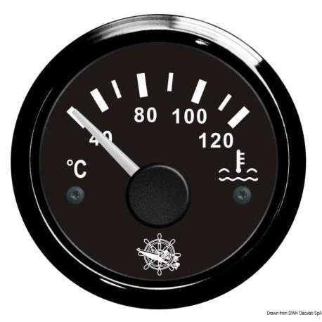 Wassertemperaturanzeige 40°-120° Ø 57 mm. 12/24 V