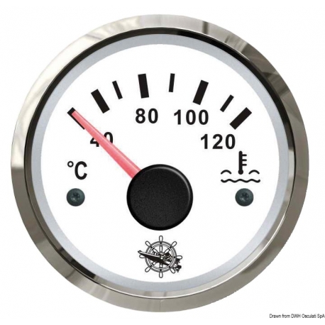 Water temperature indicator 40°-120° Ø 57 mm. 12/24 V