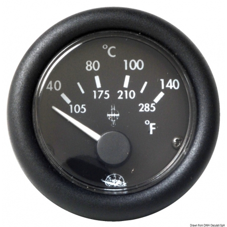 Öltemperaturanzeige 40°-150° Ø 59 mm. 12 V - Wächter