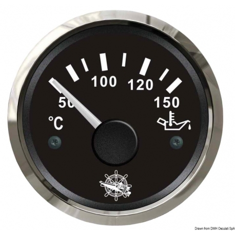 Indicateur de température d'huile 50°-150° Ø 57 mm. 12/24 V
