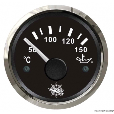 Indicatore temperatura olio 50°-150° Ø 57 mm. 12/24 V