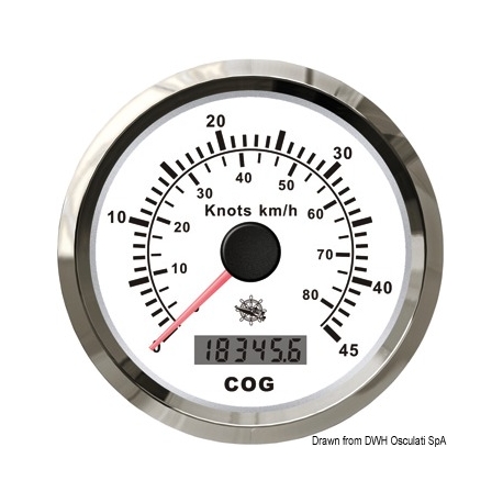 0-45 diode counter Ø 96 mm. 12 V compass