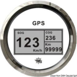 Digital räknare Ø 96 mm. 12/24 V + kompass och summeringsräknare