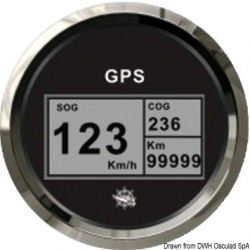 Digital odometer Ø 96 mm. 12/24 V compass and totalizer 2