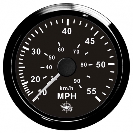 Compteur kilométrique 0-65 MPH Ø 96 mm. 12/24 V