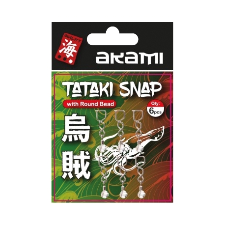 Akami Tataki Snap med boret perle og hurtigutløsende karabinkrok
