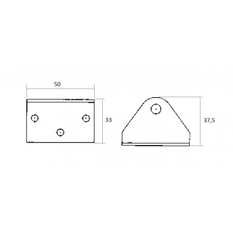 Stainless steel square bracket for gas springs