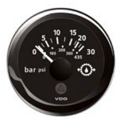 Oil pressure indicator for inverter 0-30 bar Ø 52 mm. 12 V - Vdo