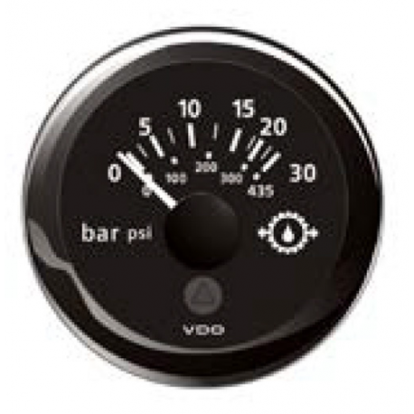 Indicatore pressione olio per invertitore 0-30 bar Ø 52 mm. 12 V - Vdo