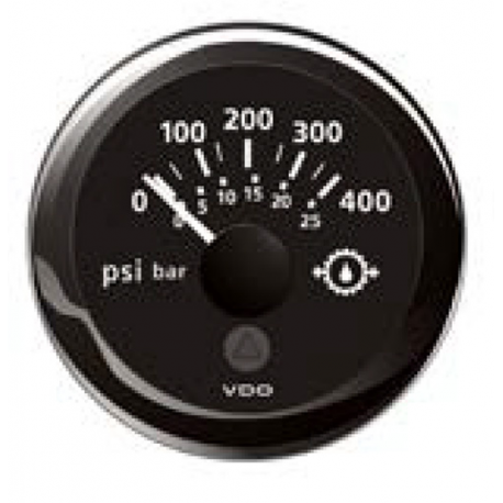Indicatore pressione olio per invertitore 0-25 bar Ø 52 mm. 12/24 V - Vdo