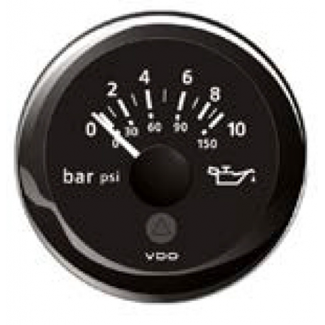 Indicatore pressione olio 0-10 bar Ø 52 mm. 12/24 V - Vdo