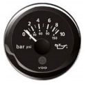 Indicateur de pression d'huile 0-10 bar Ø 52 mm. 12/24 V - Vdo