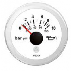 Indicateur de pression d'huile 0-10 bar Ø 52 mm. 12/24 V - Vdo 2