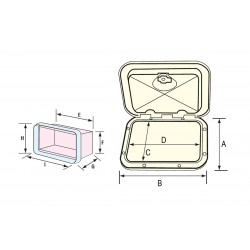 Container with door for VHF, CB, Radio with lock 2