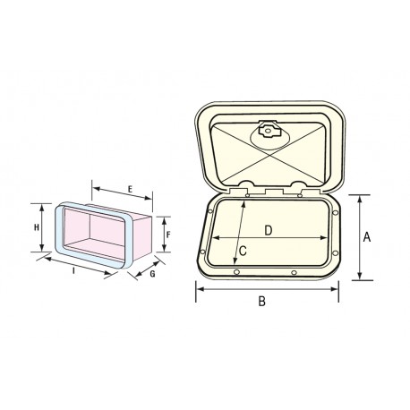 Contenitore con sportello per VHF, CB, Radio con serratura