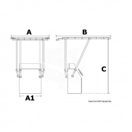 T-Top professionale in alluminio - Altezza 200 cm.