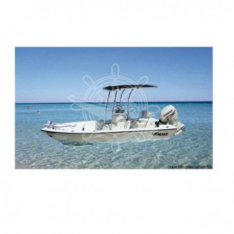 Professional aluminium T-Top - Height 200 cm.