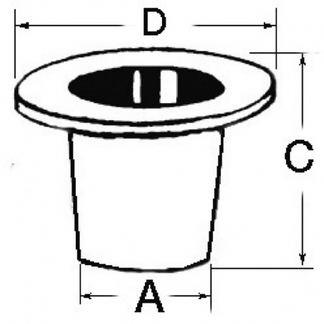 Seeauslass mit Gewinde aus weißem Kunststoff