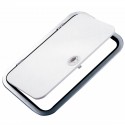 Door in light alloy and methacrylate profile