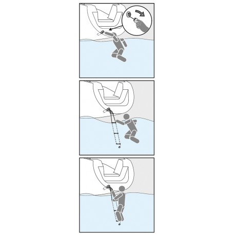 Échelle de sécurité/de secours encastrée