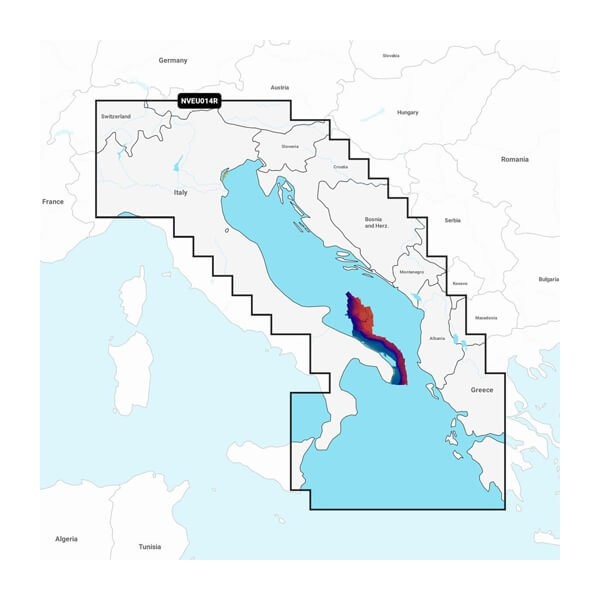 Cartografia Garmin Navionics Vision+ con supporto SD/Micro SD : Zona - Italia Mare Adriatico - NVEU014R