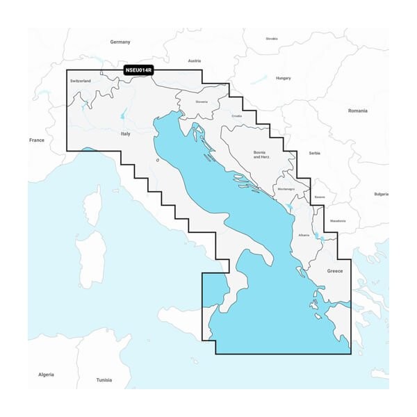 Cartografia Garmin Navionics+ con supporto SD/Micro SD : Zona - Italia Mare Adriatico - NSEU014R