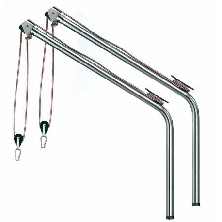 Davits aus rostfreiem Stahl - Rohr Ø 40 mm.