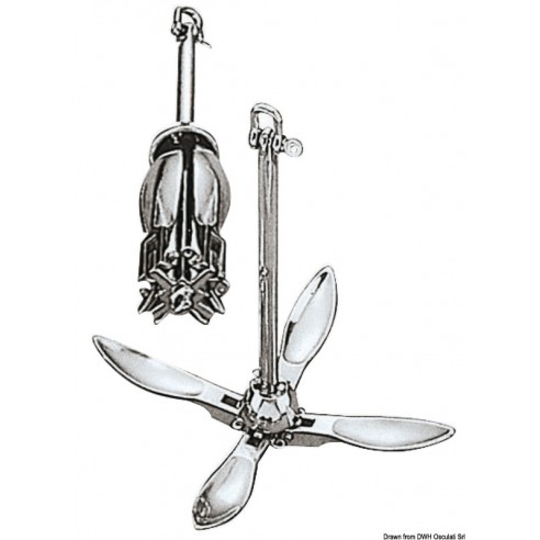 Lockable stainless steel umbrella anchor