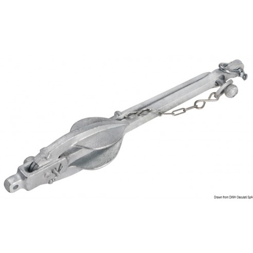 Admiralty folding galvanized steel anchor