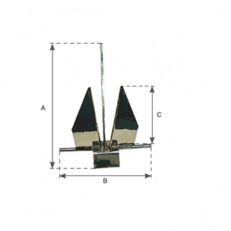 Danforth model anchor in galvanized steel