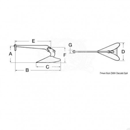 Ancla de arado de acero galvanizado