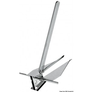 Danforth type stainless steel anchor