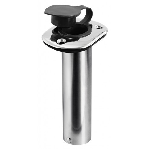 0° stainless steel recessed rod holder