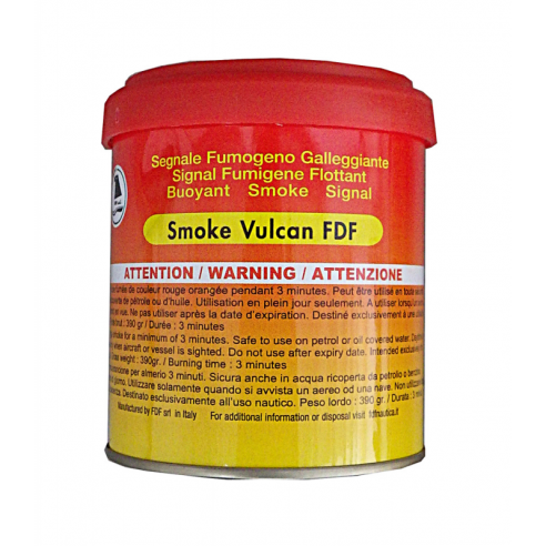 Boya de humo naranja flotante