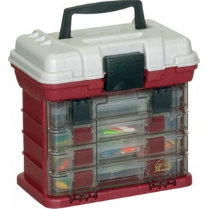 PLANO 4-BY Rack System fishing tackle case red