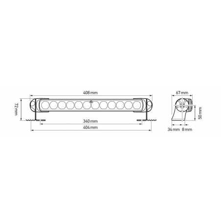 Sea Hawk 350 LED-projektor - Hella Marine